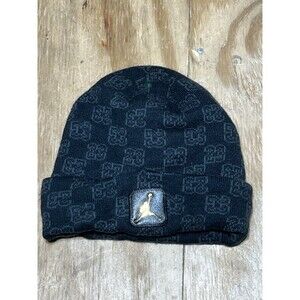 Jordan Big Kids Monogram Beenie Hat Knit One Size Black @G1